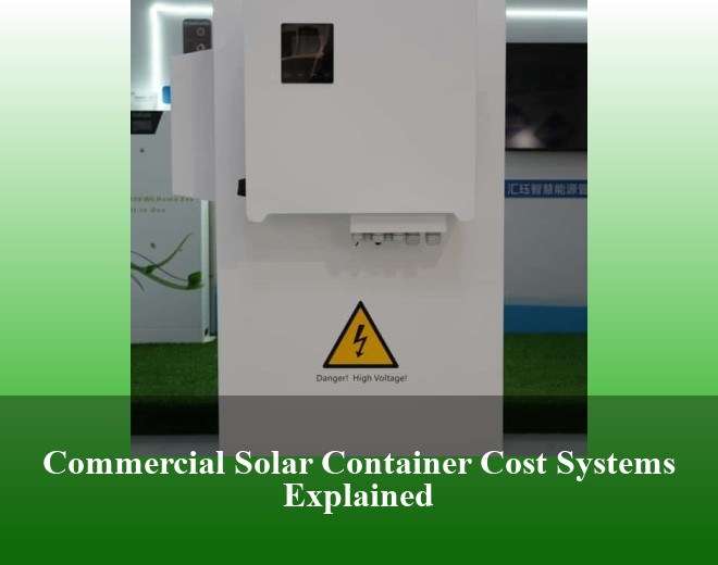 Commercial Solar Container Cost Systems Explained